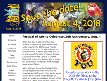 Tablet Screenshot of fayettefestival.org